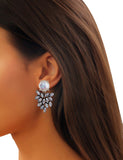 Coin Pearl Carbon Drop Earrings