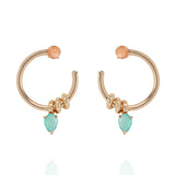 Aqua Twisted Hoops