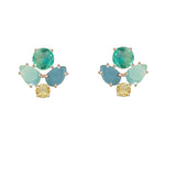 Aviva Aqua Cluster Studs