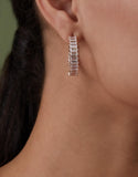 Baguette Zirconia Hoops