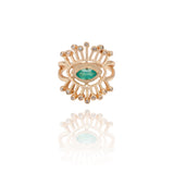 Adiva Green Evil Eye Ring