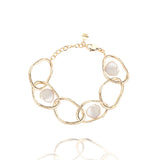 Grecian Goddess Pearl Link Bracelet