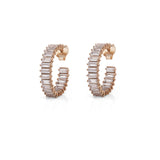 Baguette Zirconia Hoops