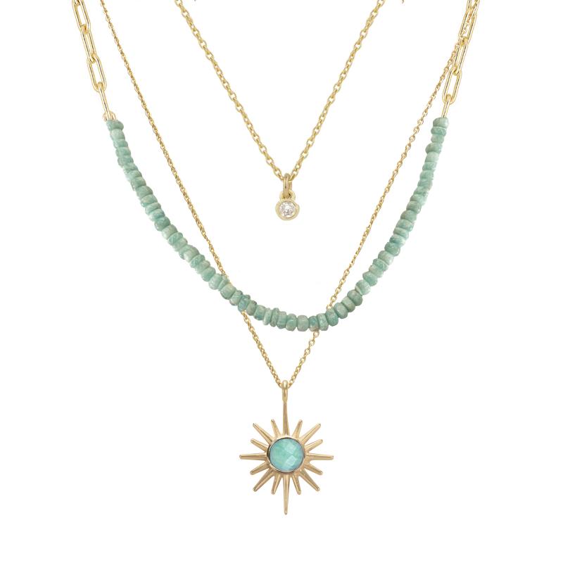 Eleri Amazonite Layered Necklace