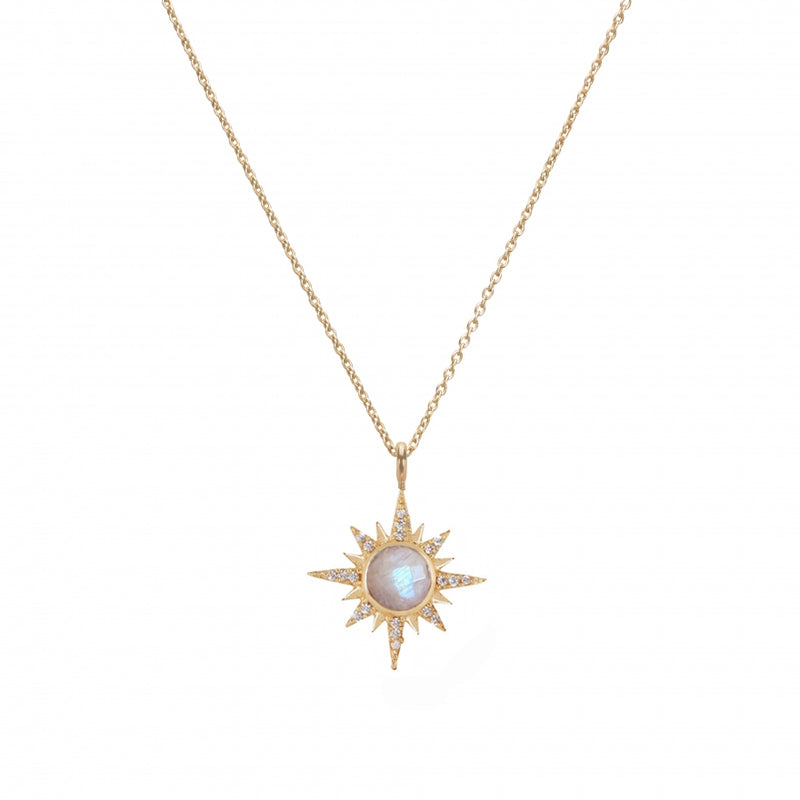 Moonstone Star Necklace
