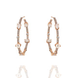 Ivory Moonstone Hoops